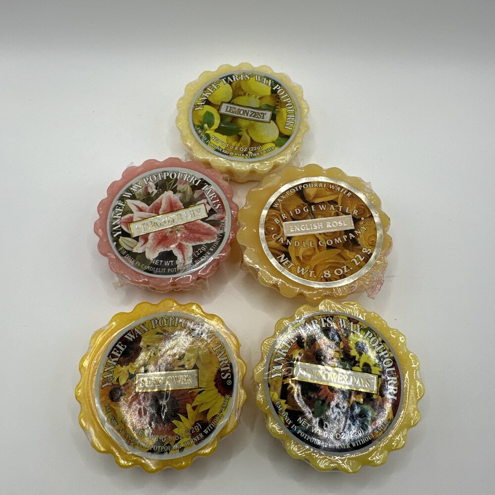 Mixed Lot Yankee Candle Wax Potpourri Tart Retired Sunflower Days Lily New Rare